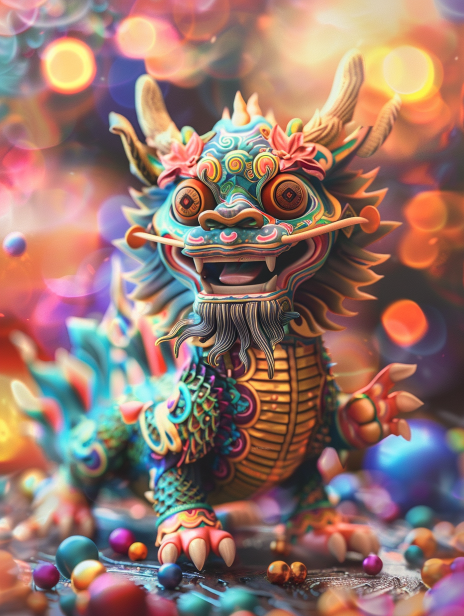 A festive dragon to celebrate Khmer New Year 2024